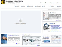 Tablet Screenshot of champakindustries.com